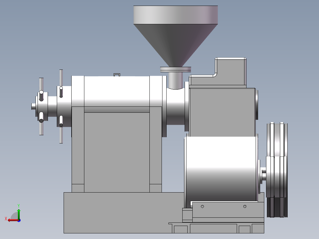 农用榨油机后视图