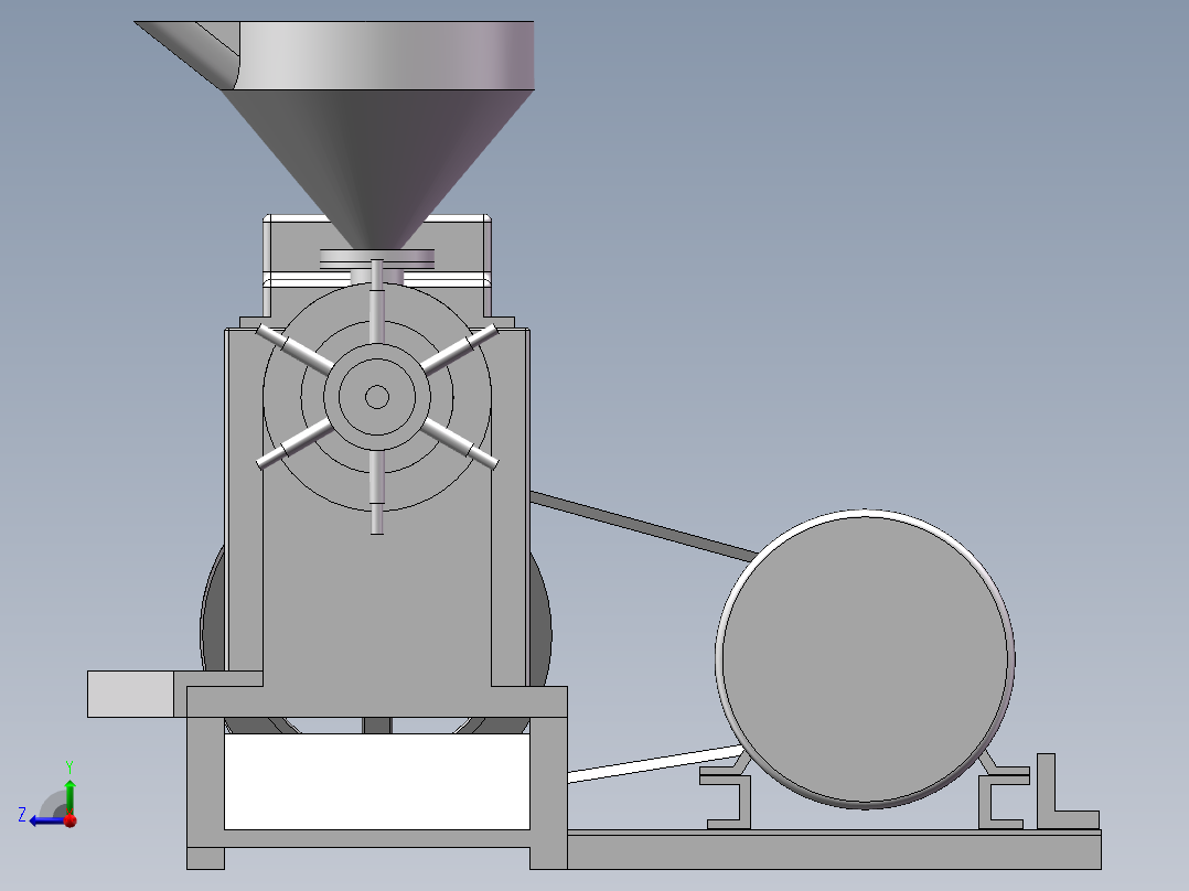 农用榨油机右视图