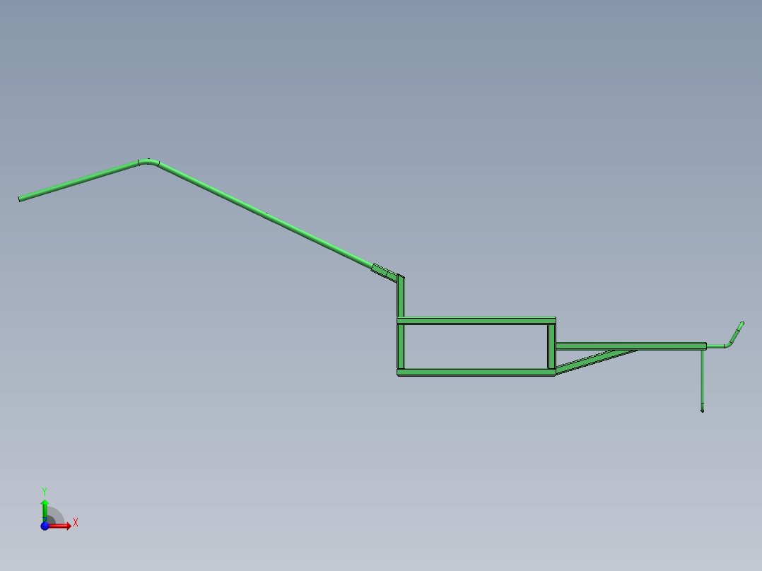 耕耘机底盘前视图