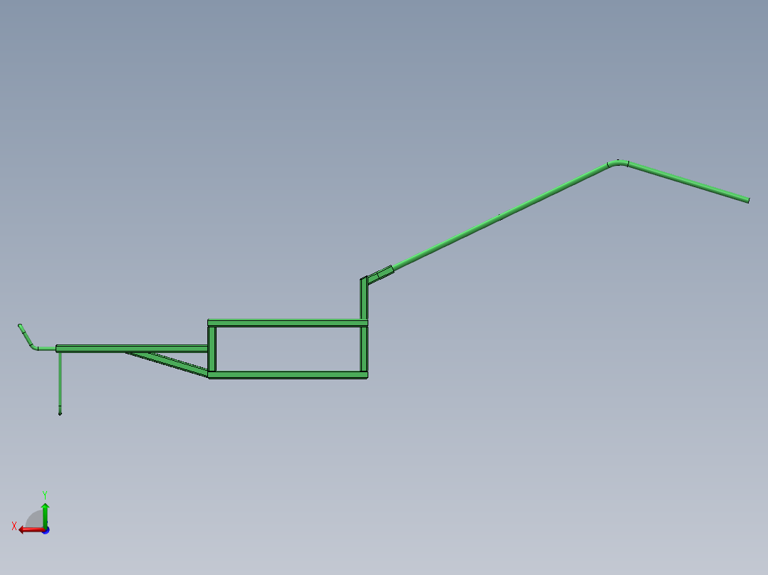 耕耘机底盘后视图