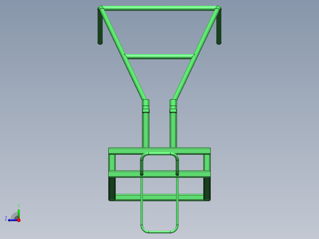 耕耘机底盘右视图