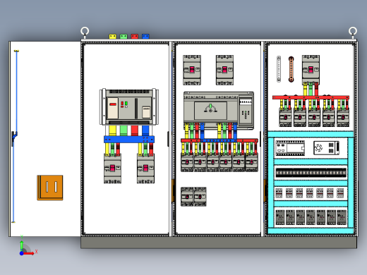 三柜组装万能断路器双电源630Aplc控制柜 55388前视缩略图