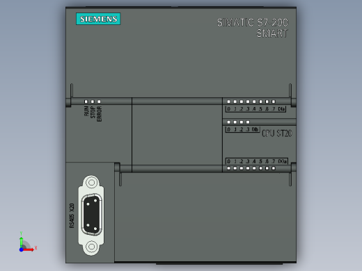 西门子S7-200(6ES7 288-1ST20-0AA1)3D模型前视缩略图