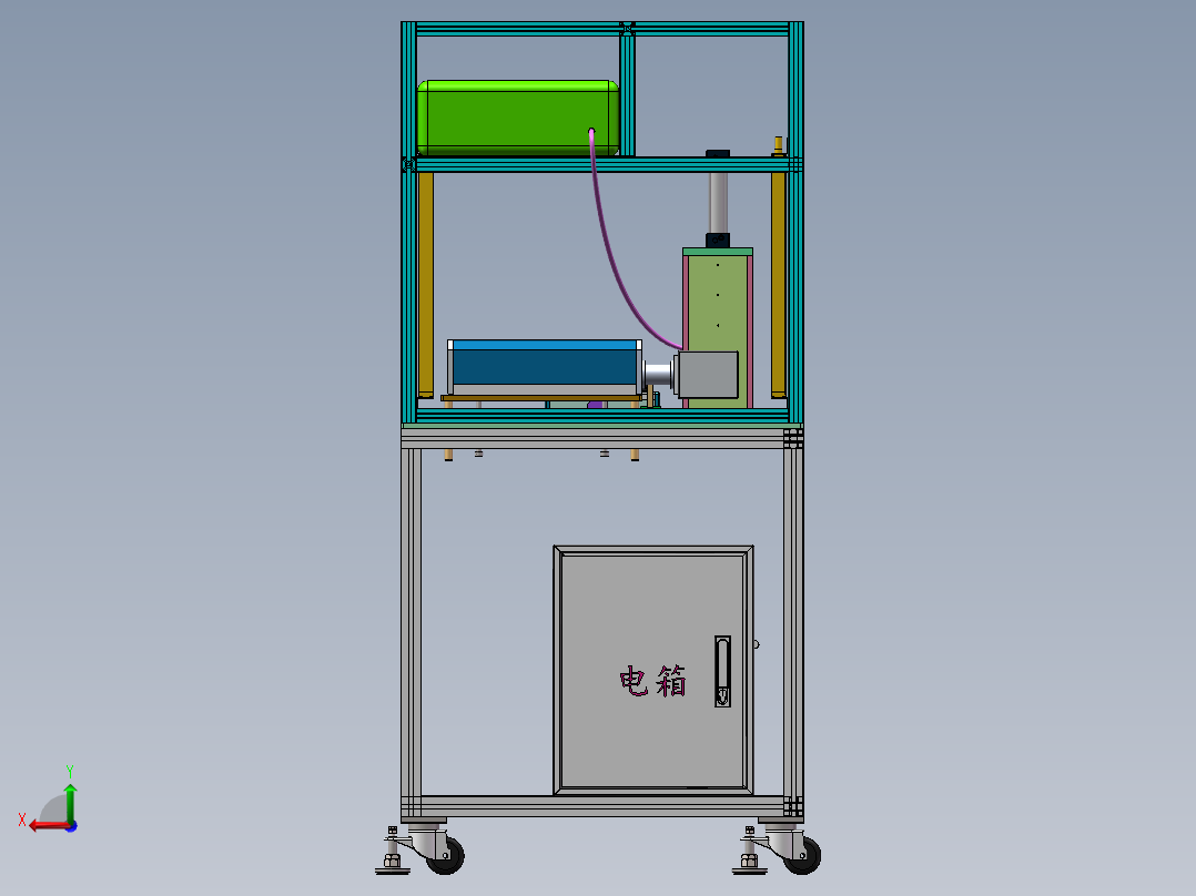 新能源汽车水泵气密性检测设备后视图