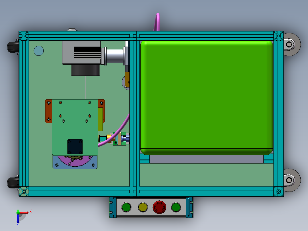 新能源汽车水泵气密性检测设备俯视图