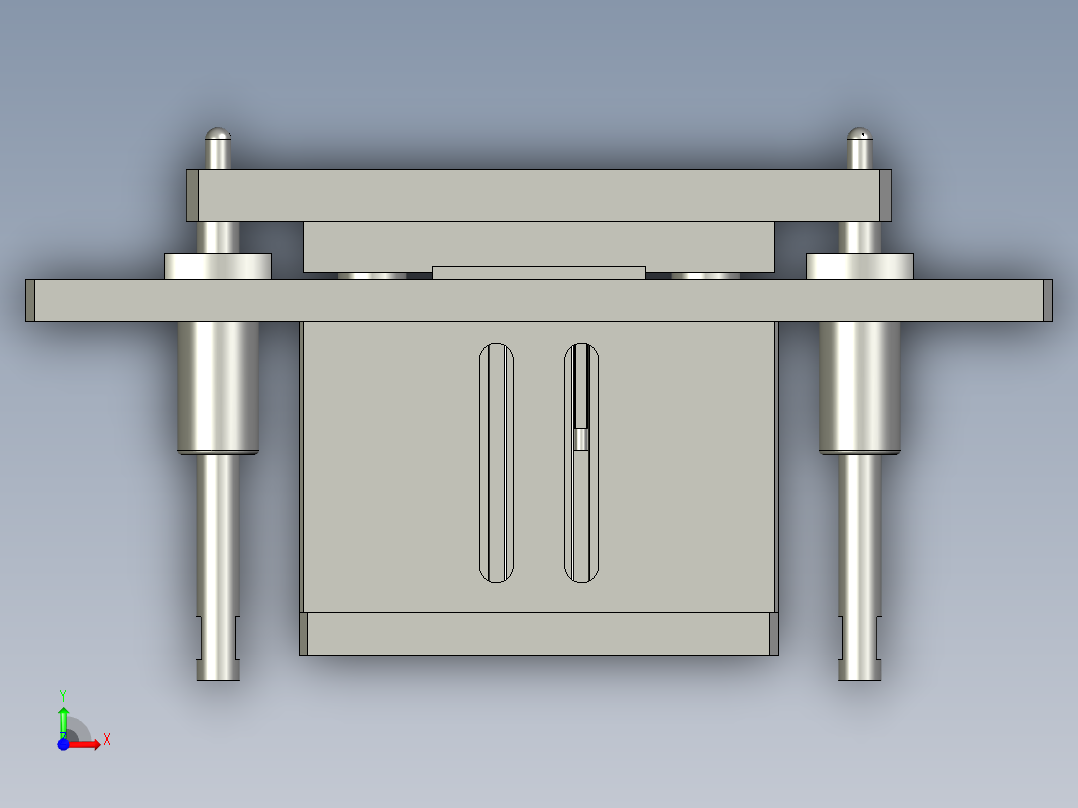 -001定位机构顶升-30-50前视图