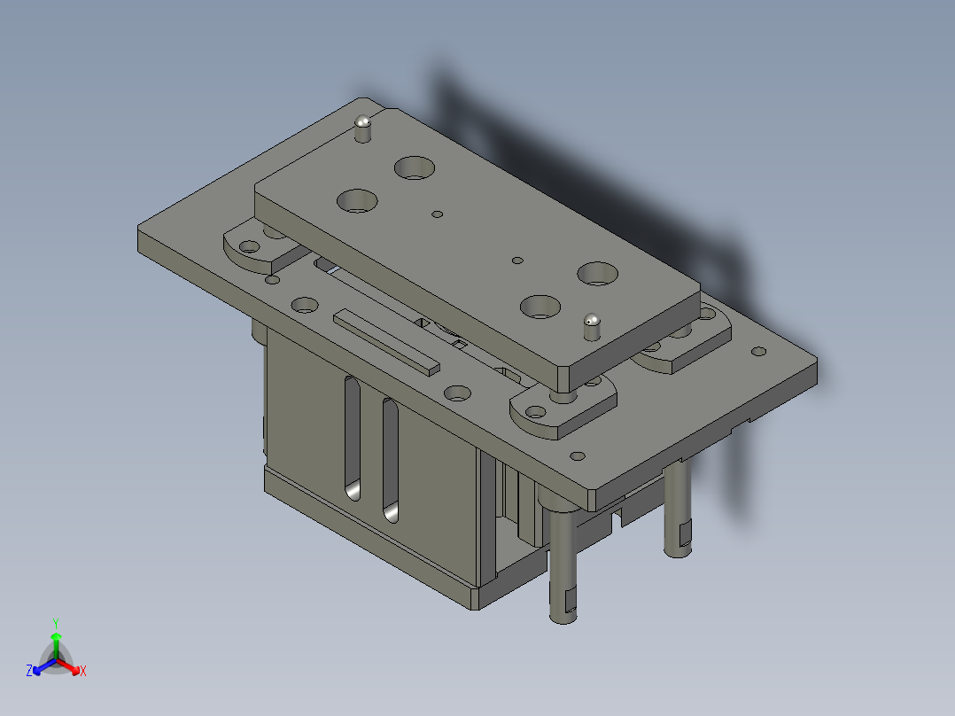 -001定位机构顶升-30-50正等轴测图