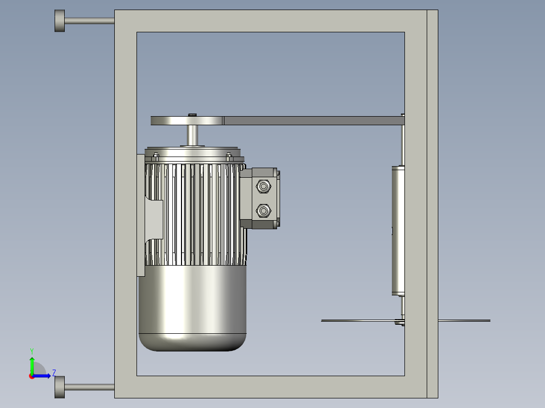大型石材切割机切割台面左视图