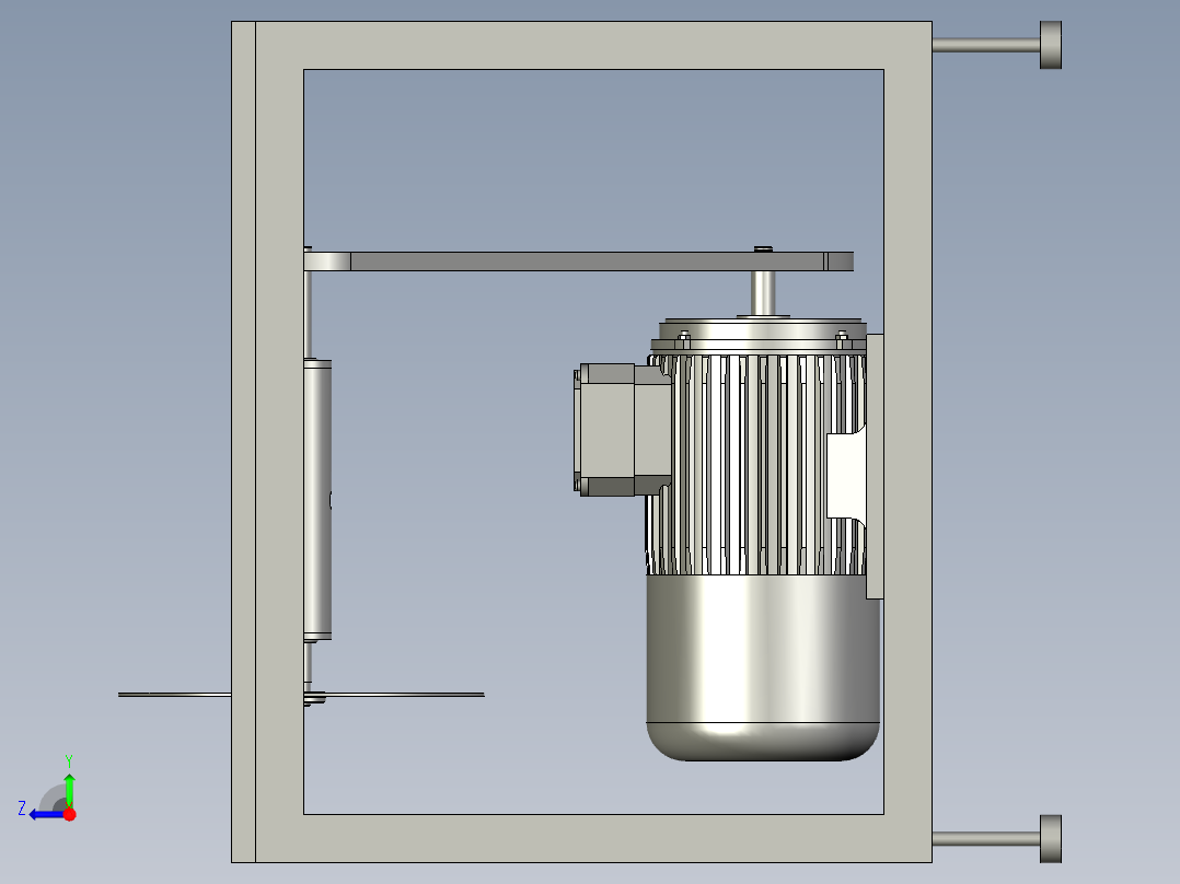 大型石材切割机切割台面右视图