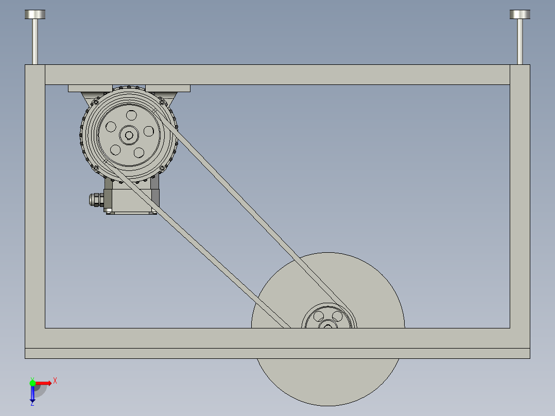 大型石材切割机切割台面俯视图
