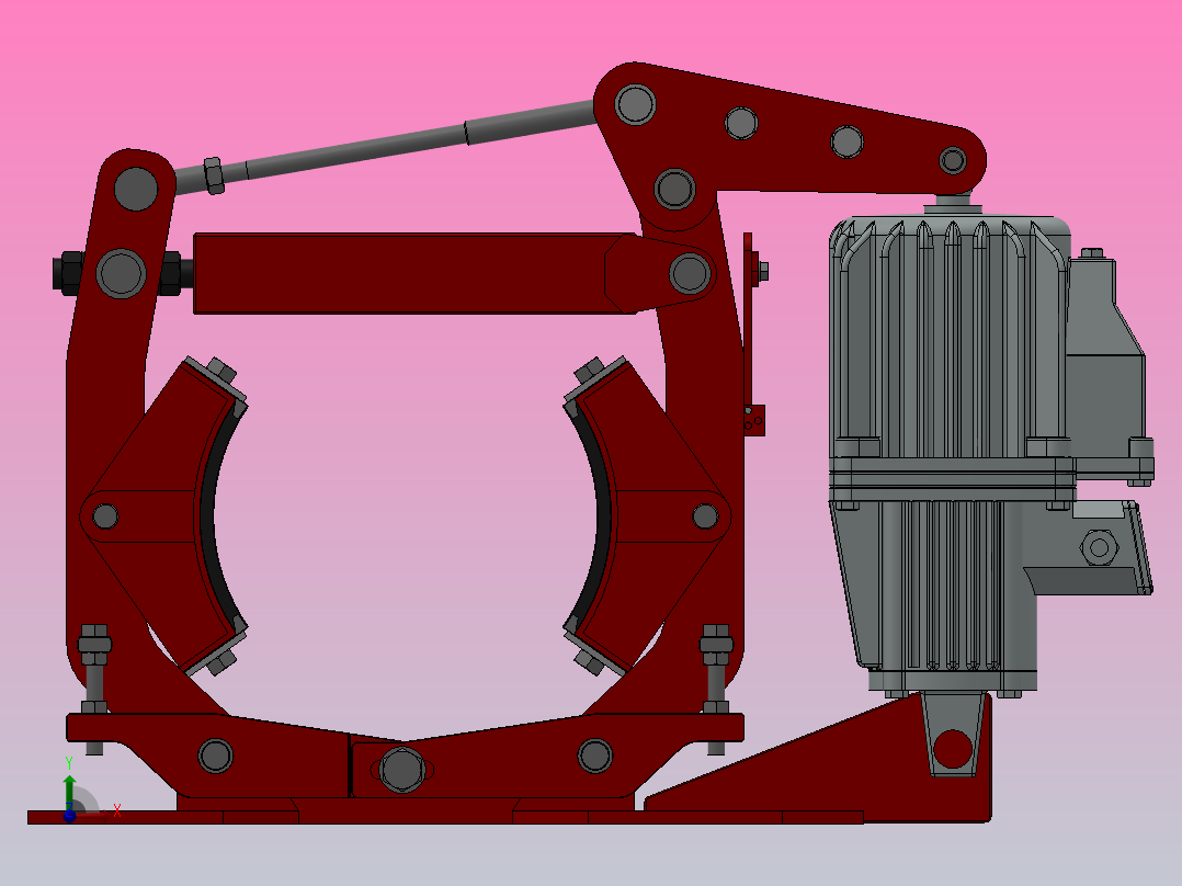 YWZ2系列电力液压鼓式制动器YWZ2-300／50-ⅠA-RL.HL前视图