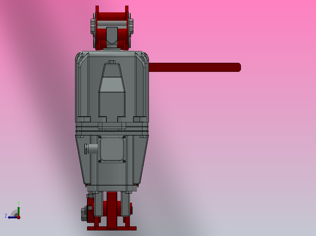 YWZ2系列电力液压鼓式制动器YWZ2-300／50-ⅠA-RL.HL右视图