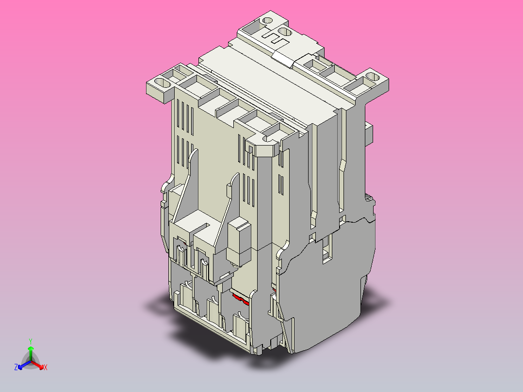 三菱接触器SD-T35 DC24V 2A2B正等轴测图
