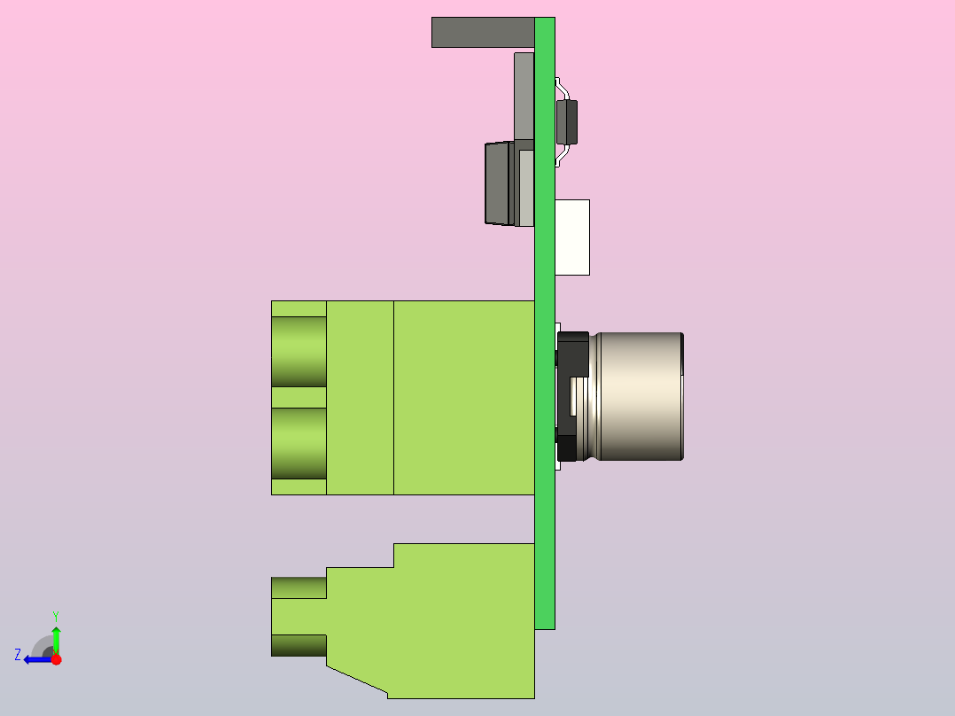电机驱动器ODRIVE右视图