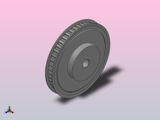 小凸缘型梯形齿同步带轮L型_SLDC-46-050-dc16-A