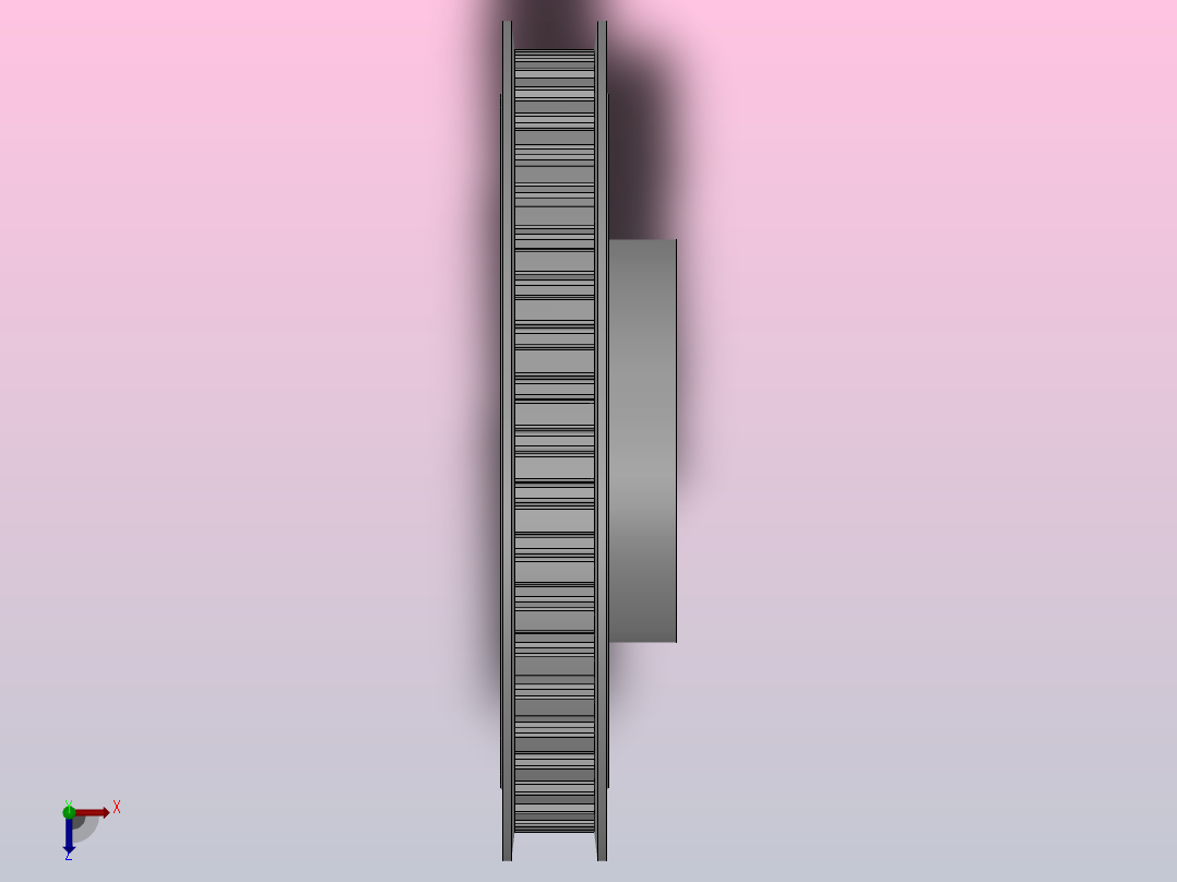 小凸缘型梯形齿同步带轮L型_SLDC-46-050-dc16-A俯视图