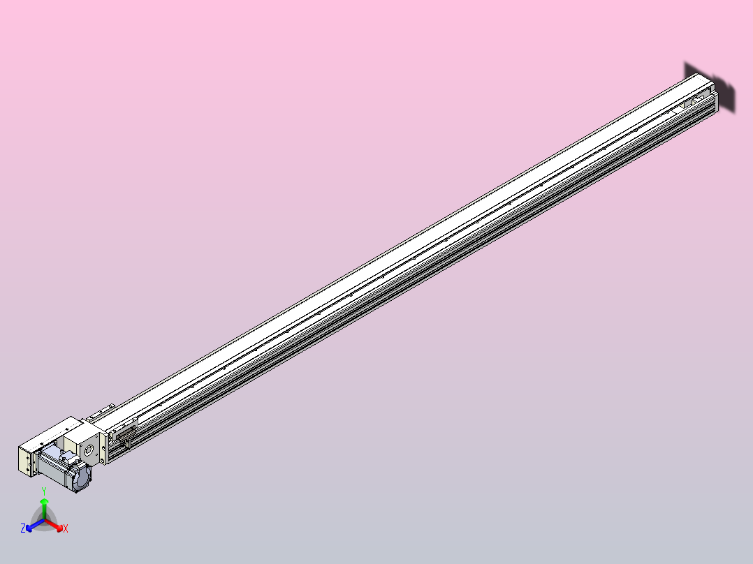 皮带直线轴半封闭可选导轨TPA-HNB-85S-90-L1750-ML-C-P20-N3主视图