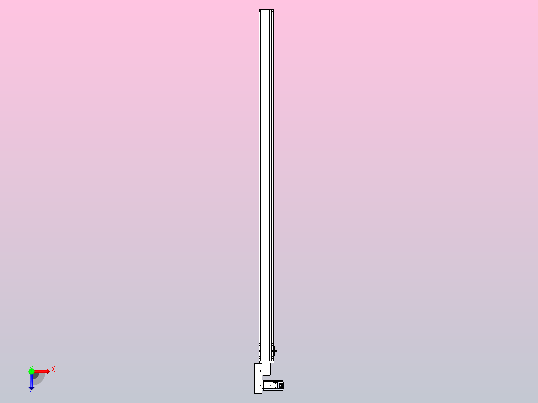 皮带直线轴半封闭可选导轨TPA-HNB-85S-90-L1750-ML-C-P20-N3俯视图