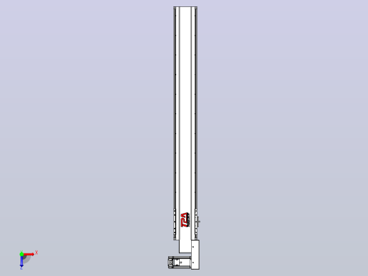 皮带直线轴半封闭可选导轨TPA-HNB-120D-110-L950-MR-Y-P40-N3俯视缩略图