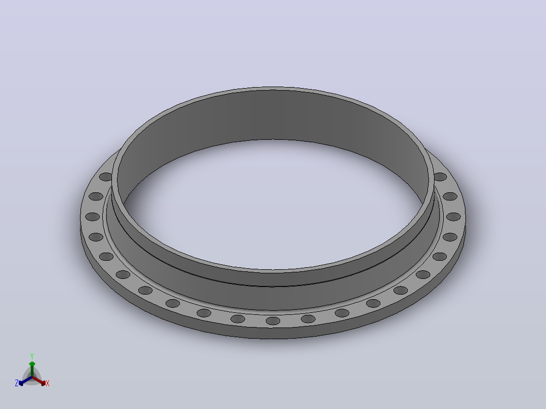 凸面整体钢制管法兰_法兰 DN1200-PN16 M 2主视图