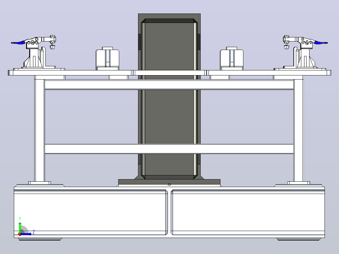 焊接夹具_水箱盖左视图