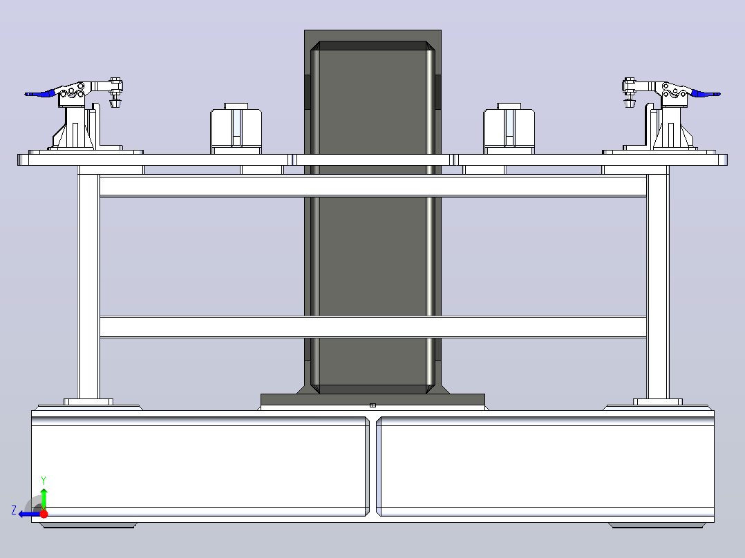 焊接夹具_水箱盖右视图