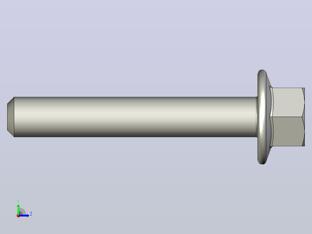 GB-T16674.1-2004 六角法兰面螺栓小系列左视图