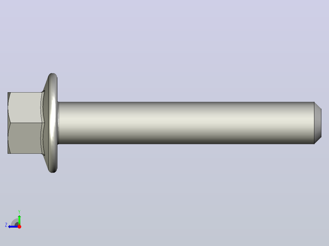 GB-T16674.1-2004 六角法兰面螺栓小系列右视图