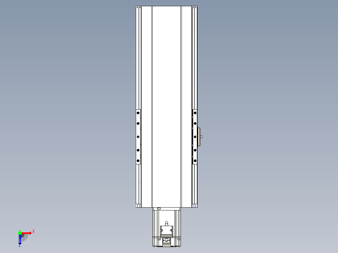 日规模组半封闭丝杆TPA-HNR-175D-2510C-L250-M-Y-P75-N3俯视图