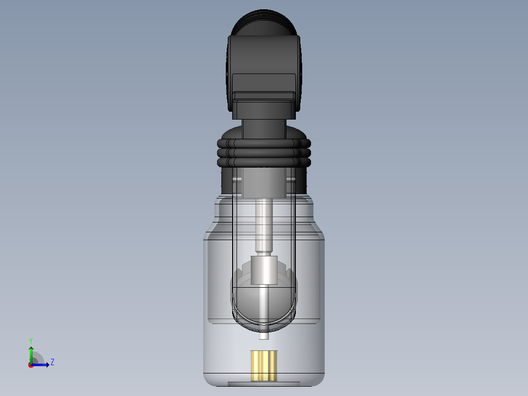 点烟器打火机3D图纸+Solidworks设计左视图