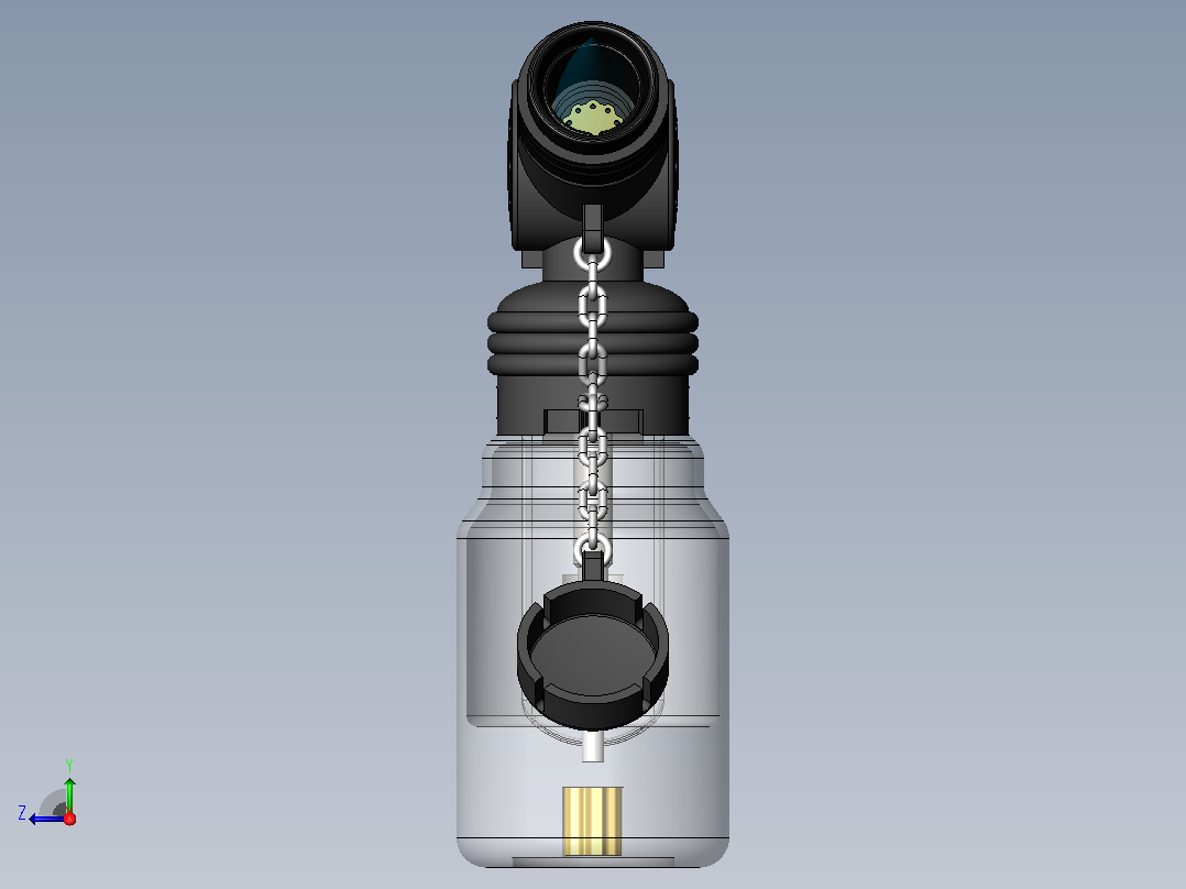 点烟器打火机3D图纸+Solidworks设计右视图