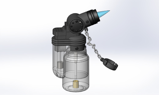 点烟器打火机3D图纸+Solidworks设计缩略图
