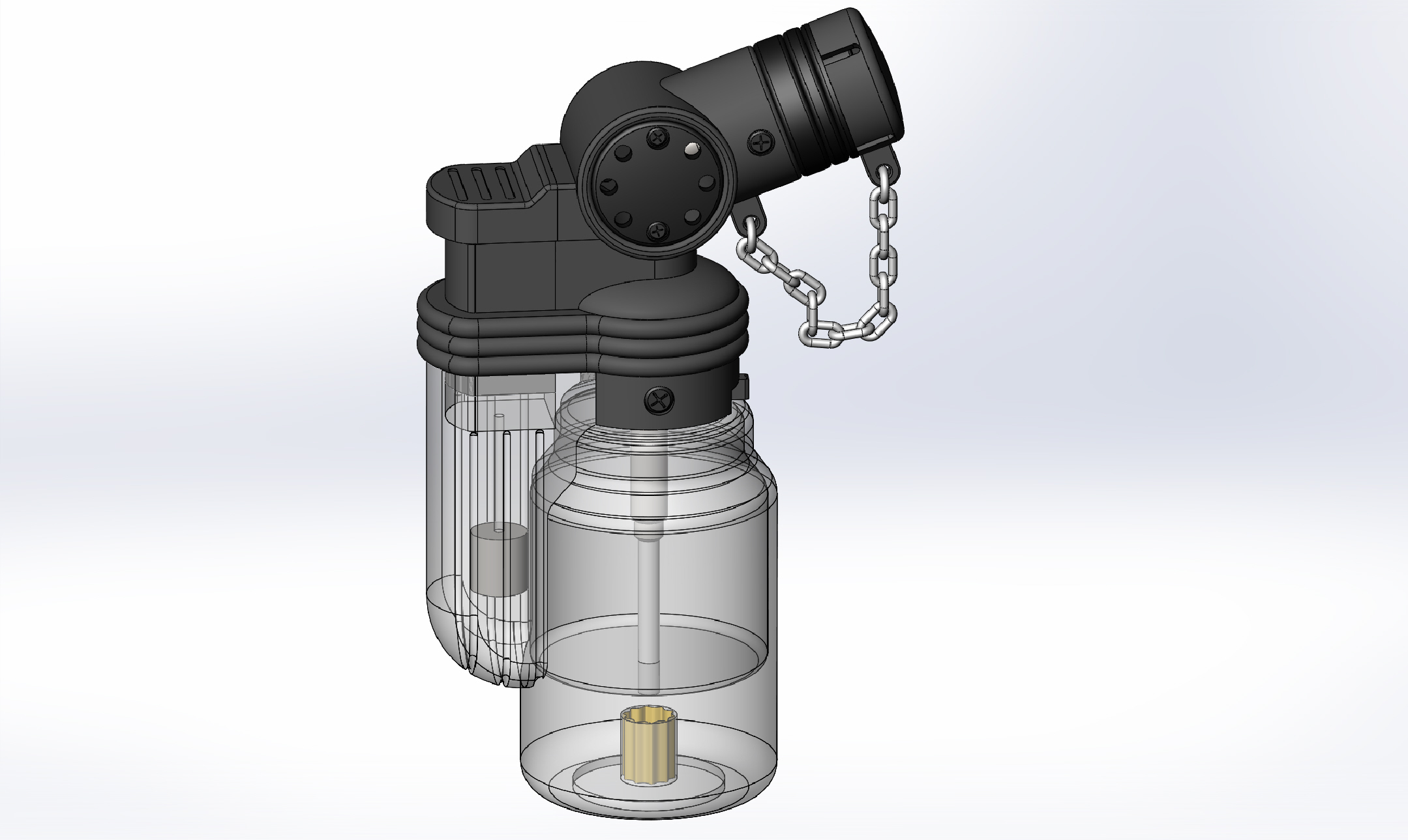 点烟器打火机3D图纸+Solidworks设计