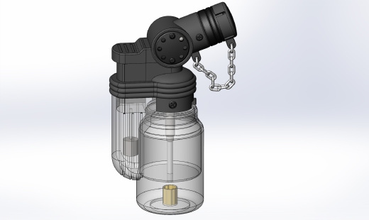 点烟器打火机3D图纸+Solidworks设计缩略图