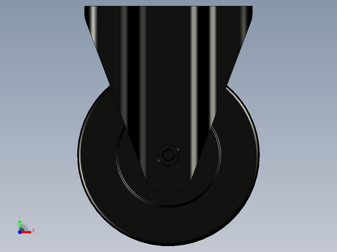 脚轮脚杯3D  J-CPK01-D150-RA.x_t前视图