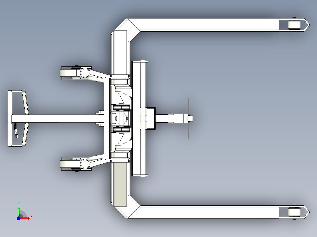 举升机3D数模前视图