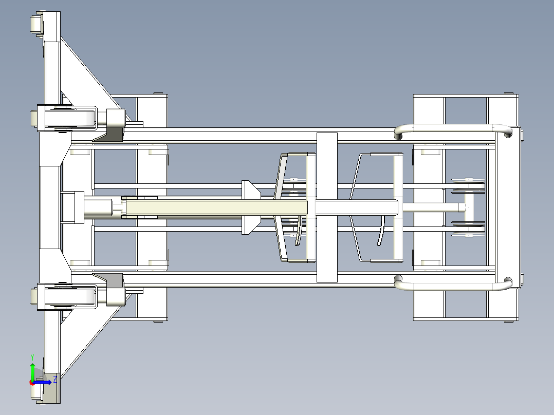 举升机3D数模左视图
