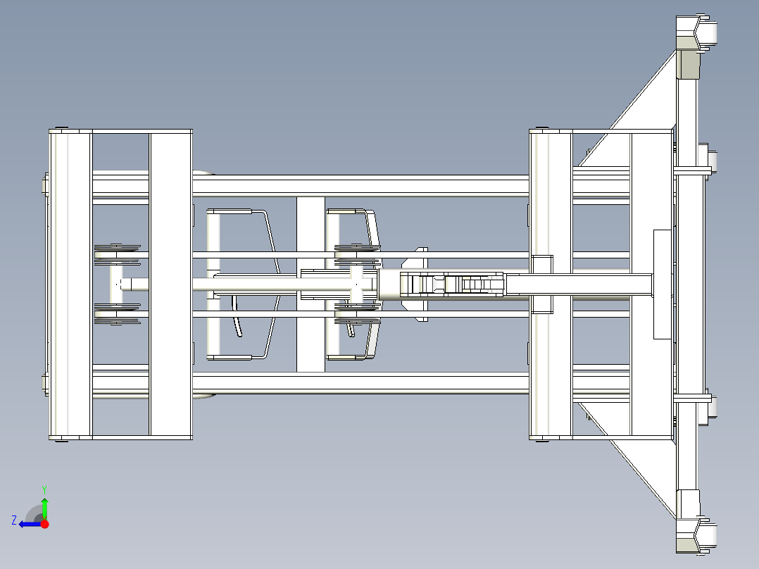 举升机3D数模右视图