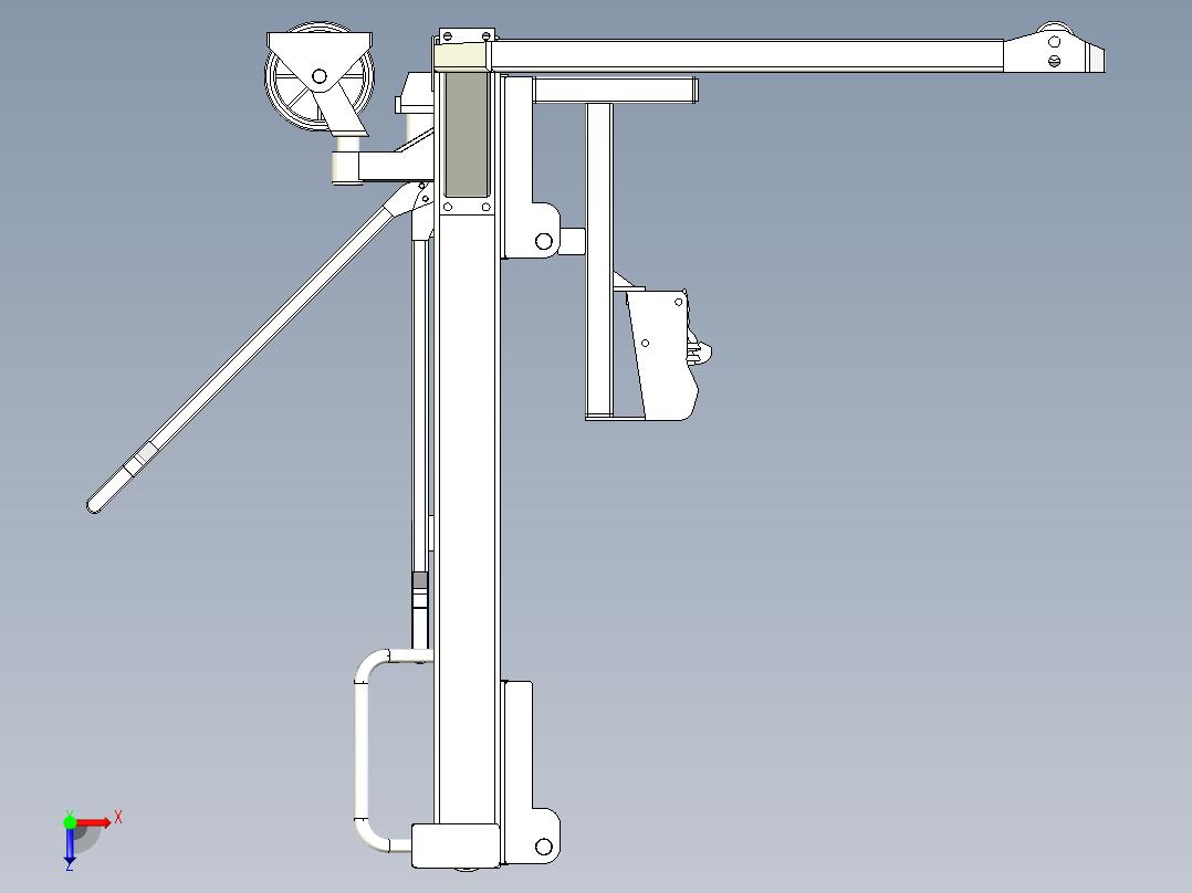 举升机3D数模俯视图