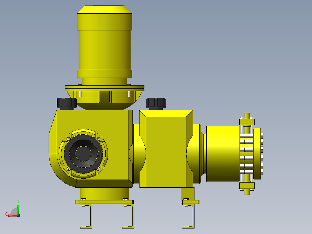比例加药泵后视图