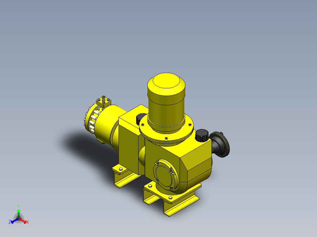 比例加药泵正等轴测图