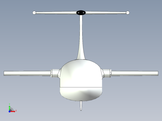 概念飞机3D模型前视缩略图
