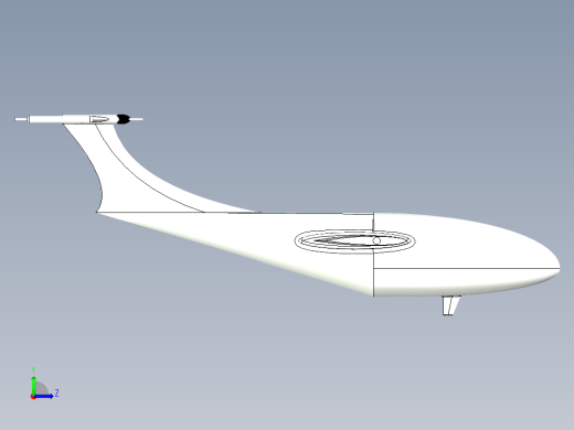 概念飞机3D模型左视缩略图