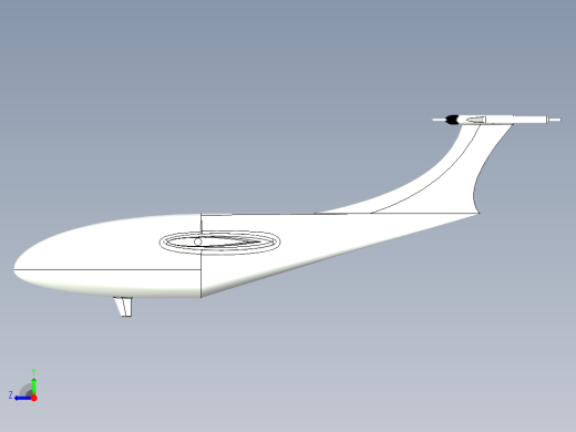 概念飞机3D模型右视缩略图