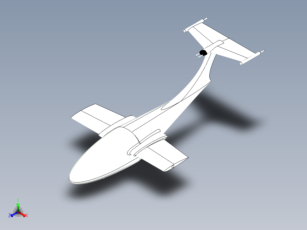 概念飞机3D模型正等轴测图