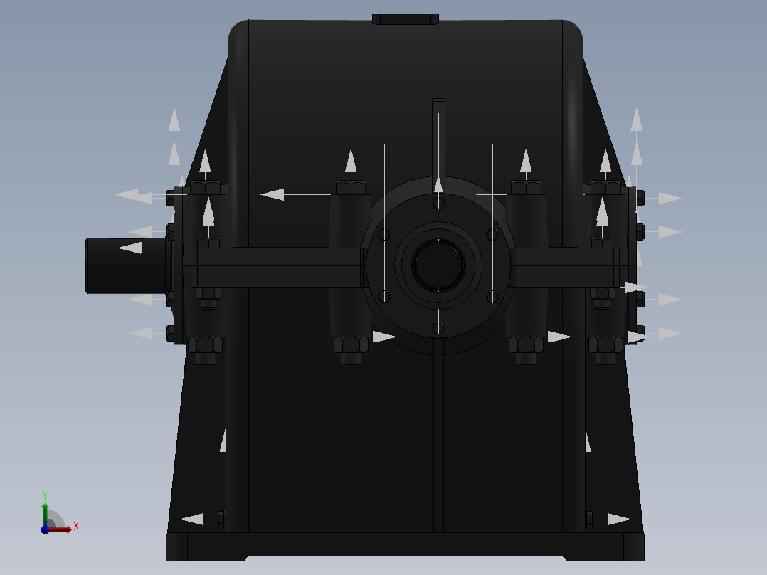 圆形减速机前视图