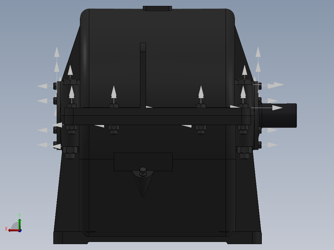 圆形减速机后视图