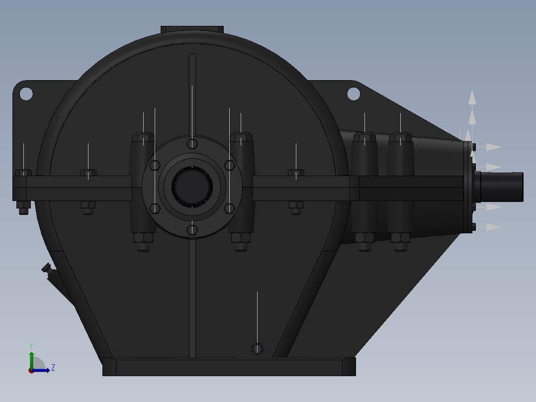 圆形减速机左视图