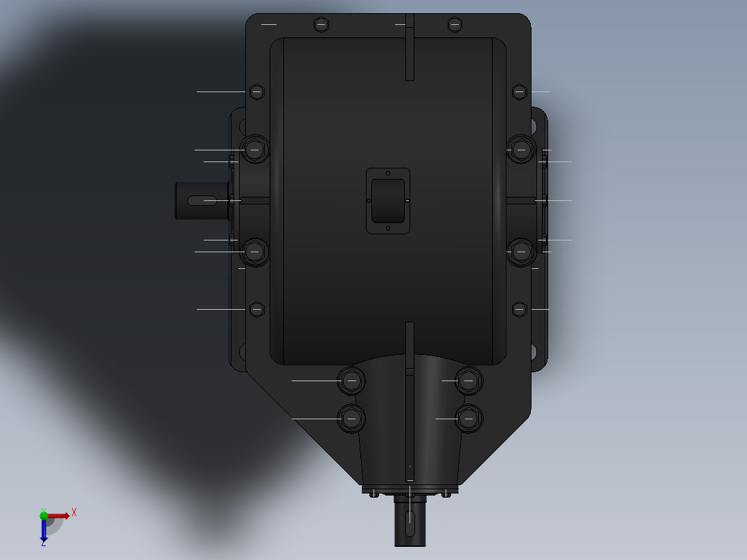 圆形减速机俯视图