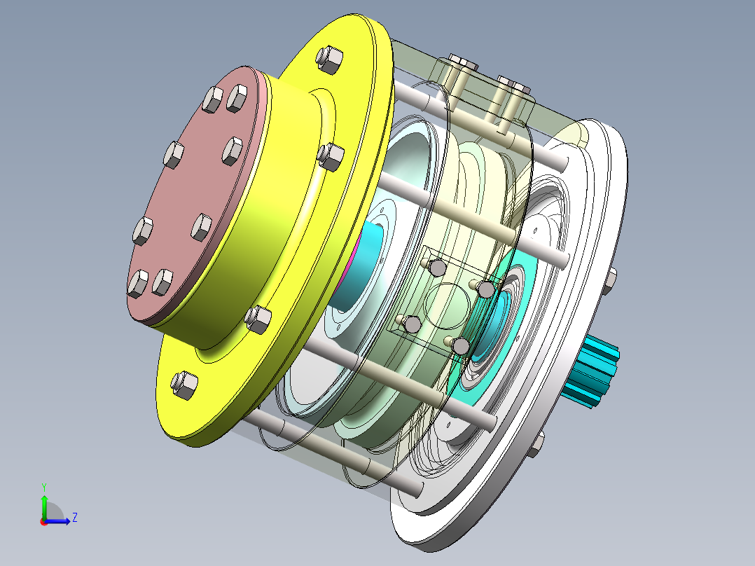 热回式液氮车加载器设计左视图